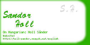 sandor holl business card